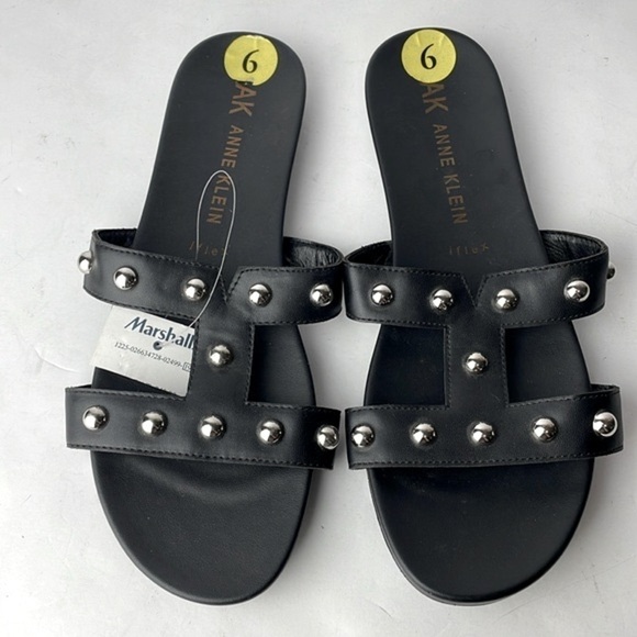 NEW Anne Klein Estelle Black Sandals 9 - Picture 1 of 5